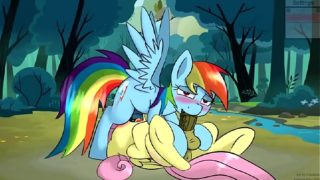 MLP – Clop – Futa Rainbow x Futa Fluttershy by HtPot (Sound Added, HD)