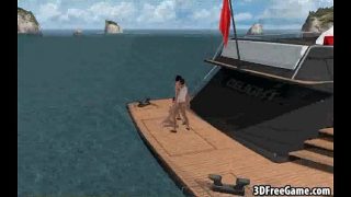 Sexy 3D cartoon babe getting double teamed on a boat