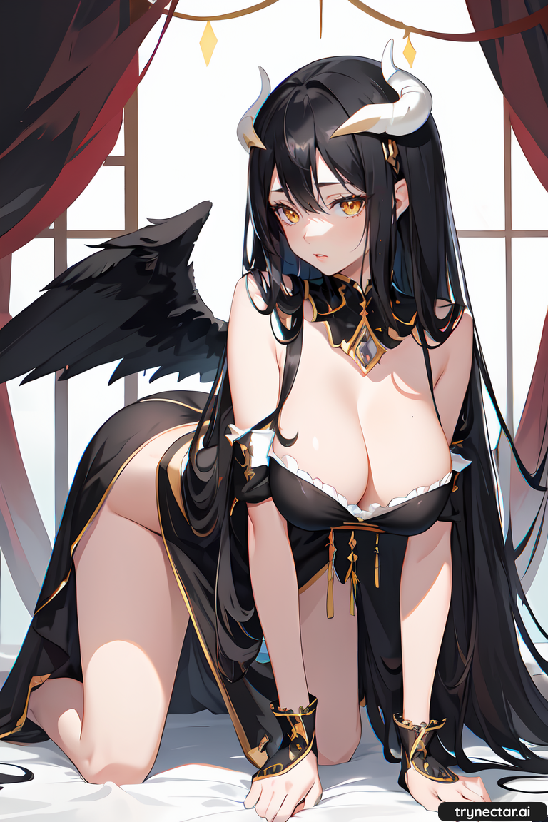 1girl aigenerated albedo_(overlord) anime beautiful overlord_(maruyama) trynectar.ai