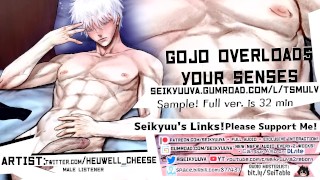 Gojo Satoru X Male Listener – INFINITE PLEASURE (Jujutsu Kaisen ASMR) Art: Twitter @Heuwell_cheese