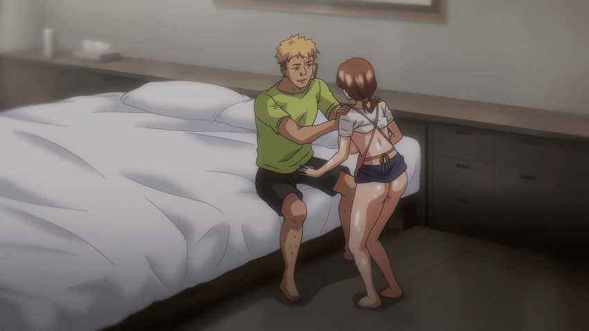 1boy 1girl anime antechinus apron ass bed bedroom big_penis blush brown_eyes brown_hair censored censored_penis cheating cheating_wife erect_penis eyebrows eyelashes forced forced_oral functionally_nude gif hentai huge_cock imminent_fellatio imminent_rape imminent_sex indoors insertion kneel large_penis legs light-skinned_female light_skin looking_at_penis male milf mole mole_under_mouth mosaic_censoring netorare ntr older_woman_and_younger_man on_bed oral oral_insertion pale-skinned_female pale_skin penis penis_in_mouth penis_out pubic_hair saliva saliva_drip sitting sitting_on_bed skirt skirt_up sweat sweatdrop sweating t-shirt tears thighs tsuma_ni_damatte_sokubai-kai_ni_iku_ja_nakatta